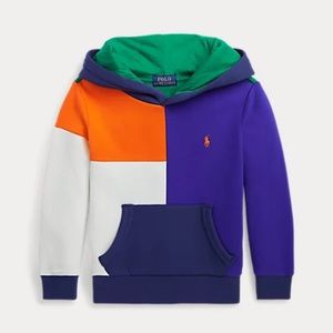 NWT Ralph Lauren Boys 3t Color-Blocked Fleece Hoodie